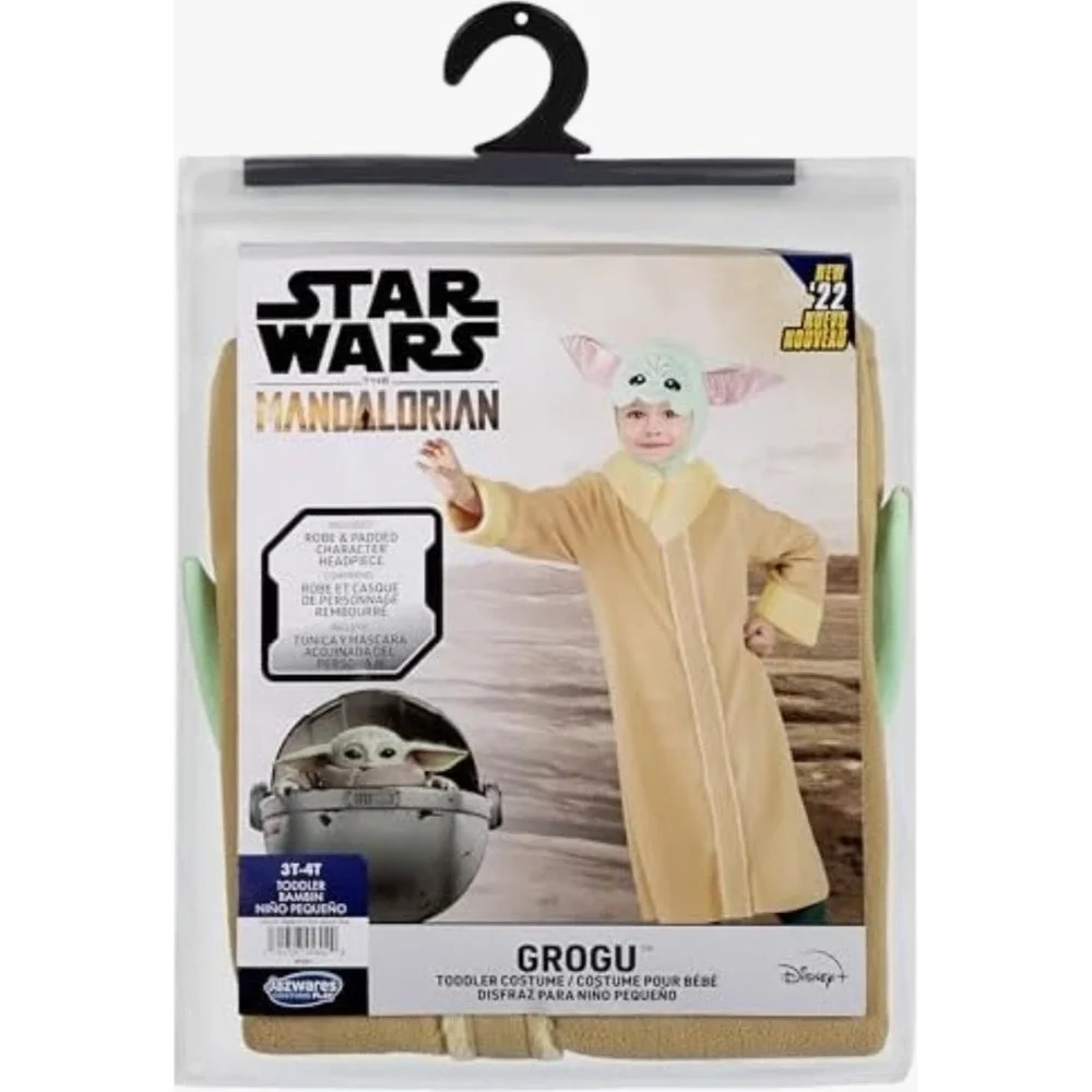 Star‎ Wars Mandalorian Grogu Toddler Costume Robe Headpiece 3T 4T NEW
